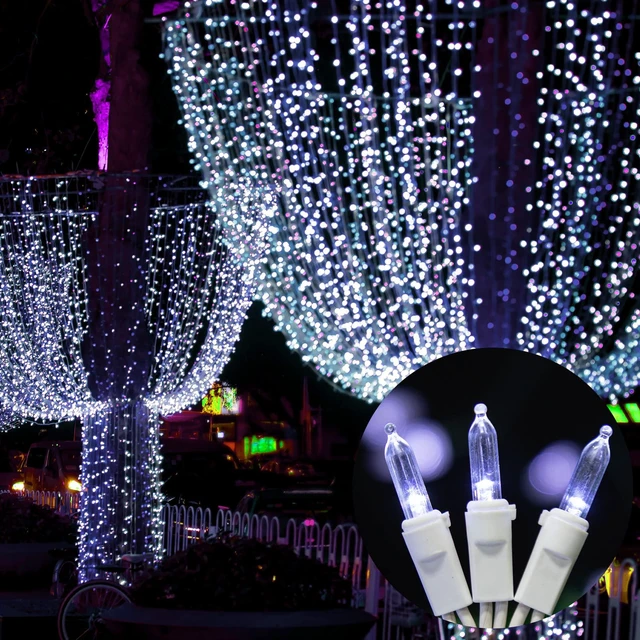 Alt view image 5 of 7 - 21.6FT 100 Mini LED String Lights, White Christmas Lights, White LED Lights, String Lights Indoor Outdoor for Home Holiday Party Wedding Independence Day Patriotic Decor