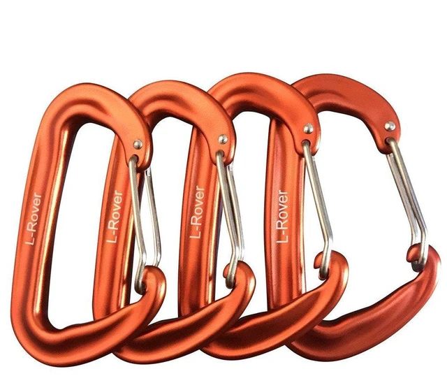 Main image of Carabiner,12KN Lightweight Heavy Duty Carabiner Clips,Aluminium Wiregate Caribeaners for Hammocks,Camping, Key Chains, Outdoor and Gym etc,Hiking & Utility