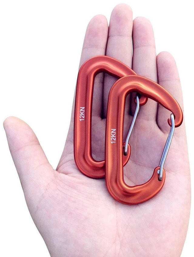 Alt view image 2 of 7 - Carabiner,12KN Lightweight Heavy Duty Carabiner Clips,Aluminium Wiregate Caribeaners for Hammocks,Camping, Key Chains, Outdoor and Gym etc,Hiking & Utility