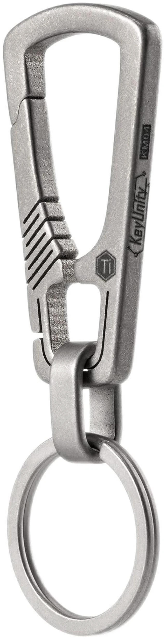 Main image of Titanium Carabiner Keychain Clip, Quick Release EDC Key Holder Organizer with Key Ring (KM04SW)