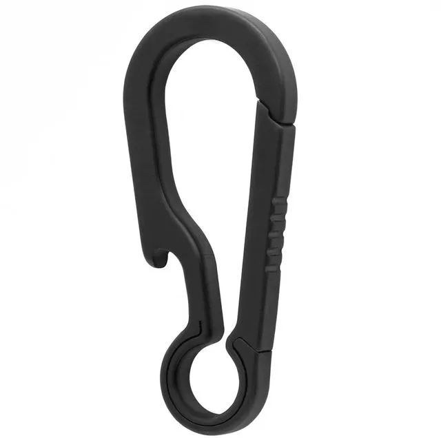 Main image of Black Titanium Carabiner for Keys Small Keychain Bottle Opener Clip | Quick Release Key Clip, Heavy Duty Key Holder, Ultra Light, Hypoallergenic, For Men and Women, Gifts for Him