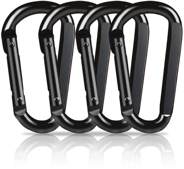 Main image of 4 PCS Carabiner Clip, 860 Lbs-3" Iron Heavy Duty Carabiner, Multi Purpose D Shaped Spring Hook, Large Carabiners Keychain for Hammocks, Backpacking, Hiking Accessories, Camping or Outdoor Gear