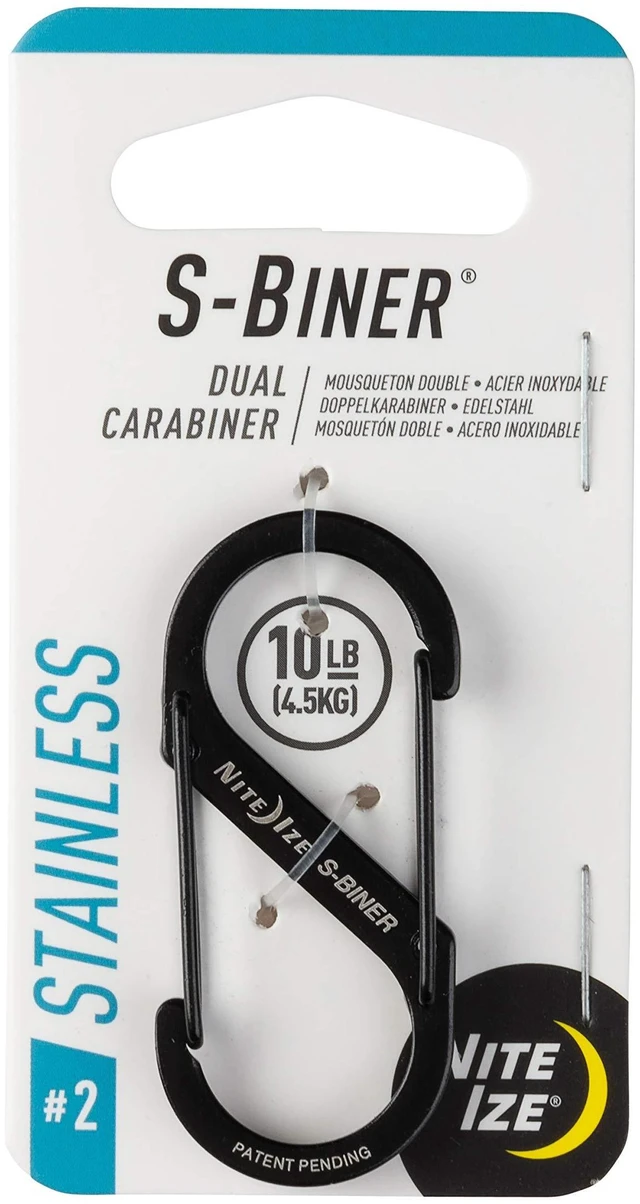 Main image of Size-2 S-Biner Dual Carabiner, Stainless-Steel, Black