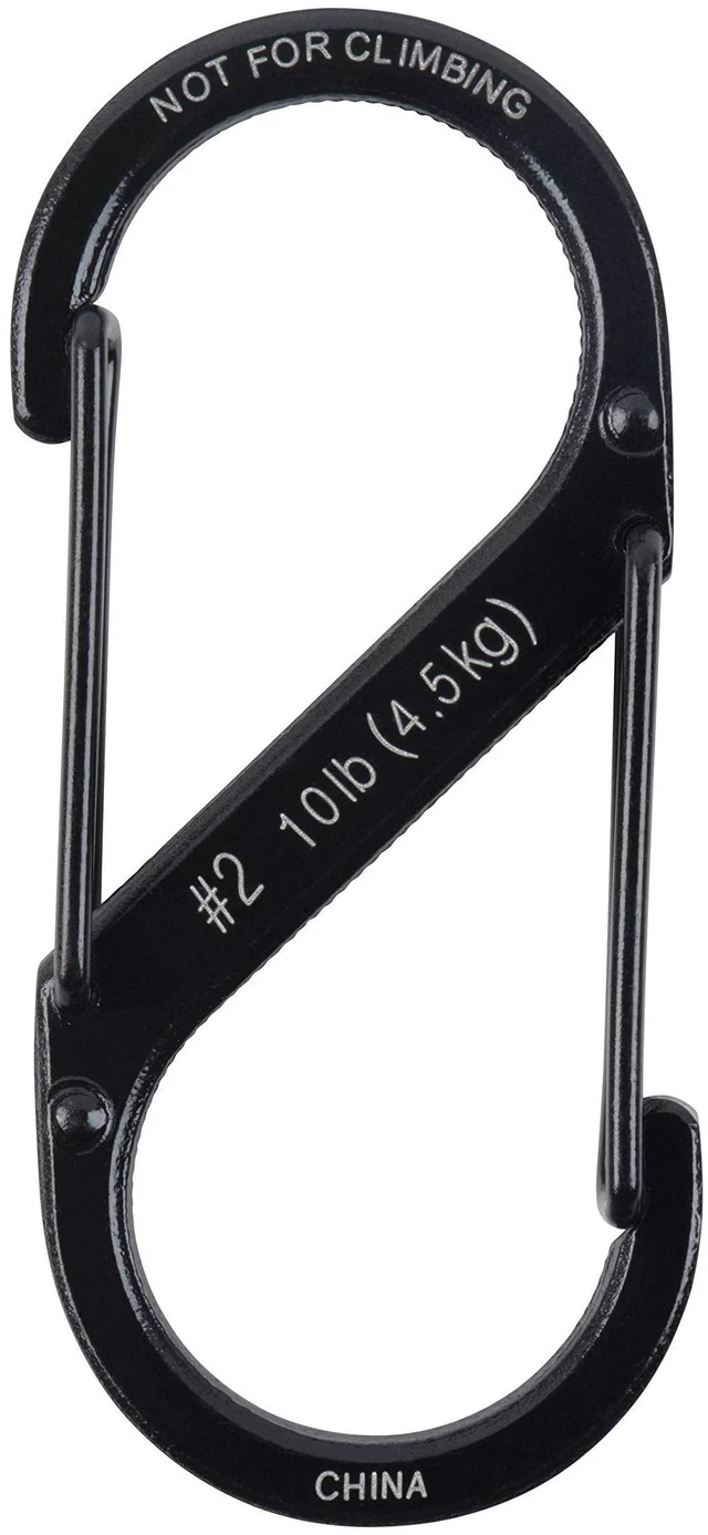 Alt view image 4 of 7 - Size-2 S-Biner Dual Carabiner, Stainless-Steel, Black