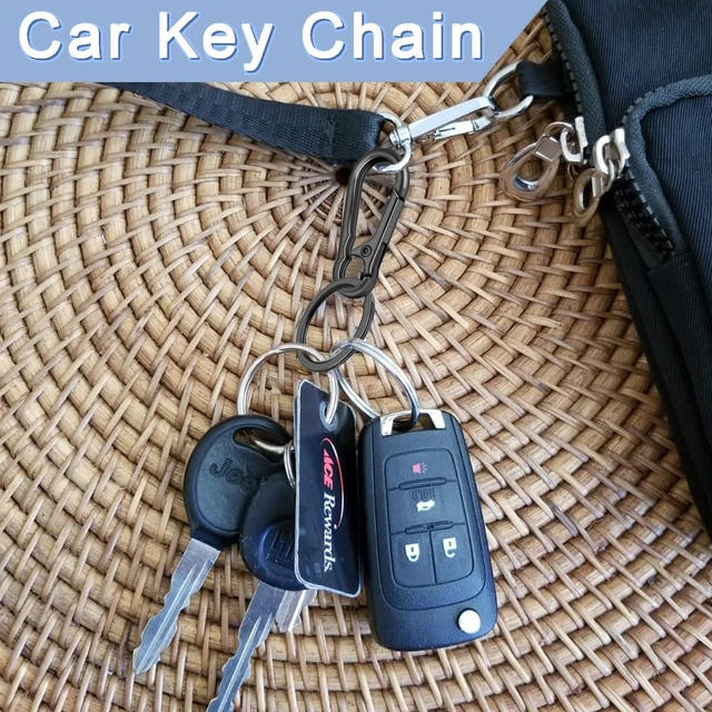 Alt view image 5 of 6 - 4Pack Small Keychain Rings, Metal Key Carabiner Clip, Mini EDC Key Ring Chain Holder Organizer for Purse Charm Hook, Car Keychain, Paracord Keychain Lanyard, Men and Women Key Fob (Gun Black)