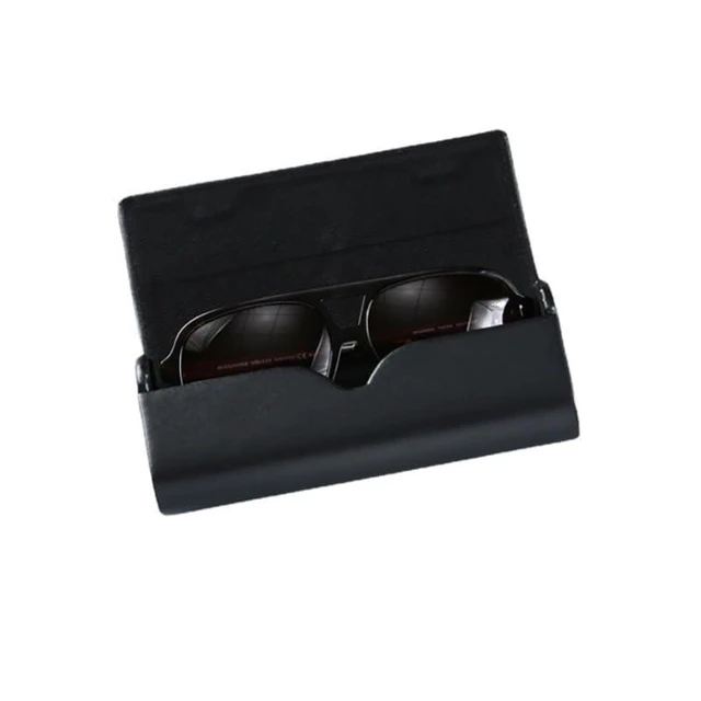 Alt view image 4 of 6 - 3 Pcs Glasses Case Hard Shell, Square Leather Hard Eyeglass Case, Unisex Simple Large Protable Eyeglasses Cases