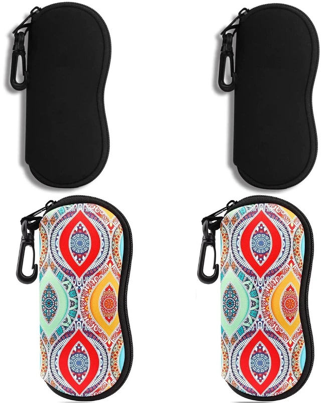 Main image of Sunglasses Soft Case Ultra Light Neoprene Zipper Eyeglass Case With Belt Clip