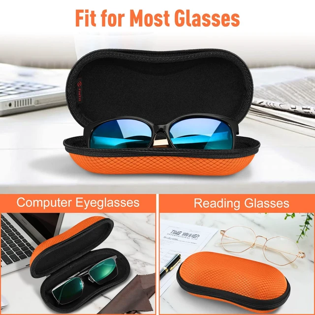 Alt view image 5 of 7 - Sunglasses Case, Hard EVA Shell Shockproof Sport Glasses Case (Orange)