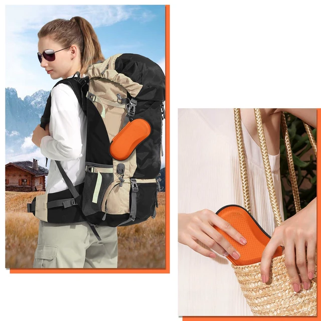 Alt view image 7 of 7 - Sunglasses Case, Hard EVA Shell Shockproof Sport Glasses Case (Orange)