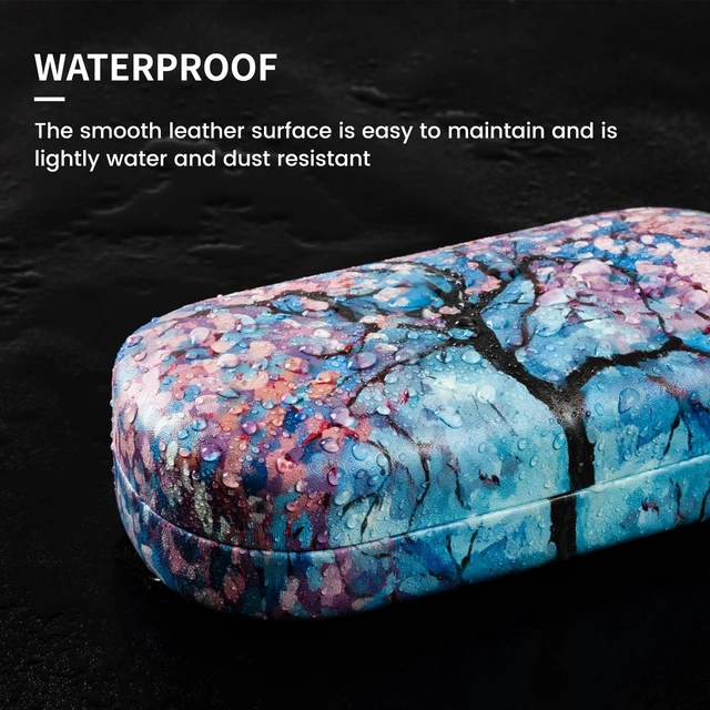 Alt view image 5 of 6 - Hard Shell Sunglasses Case,Classic Large Glasses Case for Women Men,Sunglass Eyeglasses (Cherry Blossoms)