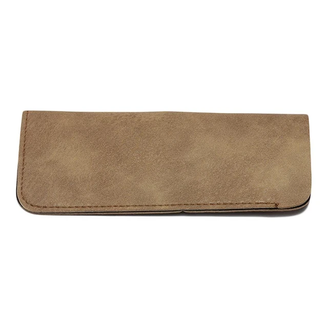 Alt view image 6 of 7 - 6 Pack Soft Leather Eyeglass Bags Portable Unisex Glasses Pouch Multiple Pens Sleeve Case Classic Color for Business Men Women Teen Student Scholars