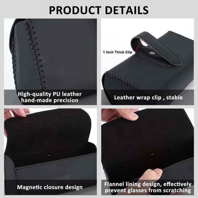 Alt view image 3 of 6 - Sunglasses Holder for Car Sun Visor, Auto Eyeglasses Protective Storage Case, Vehicle Visor Accessories Organizer Box