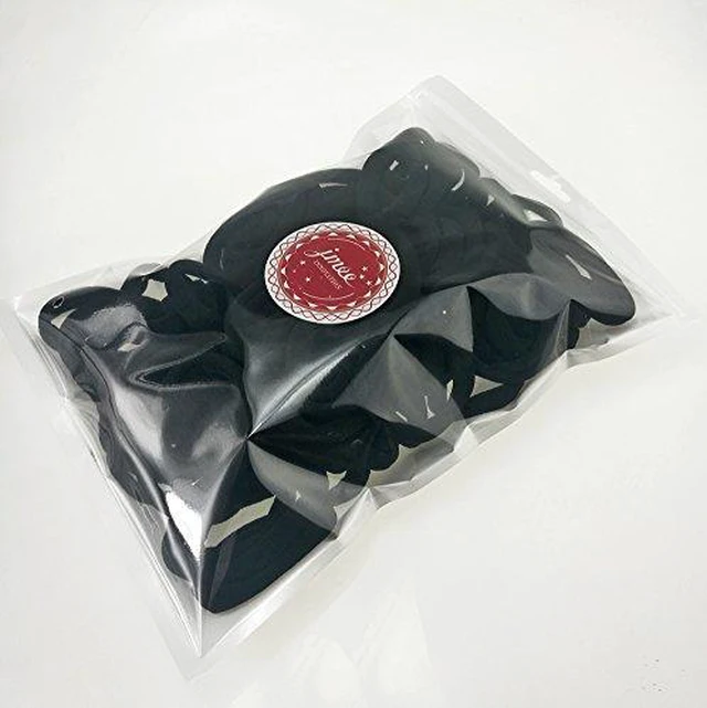 Alt view image 6 of 6 - Hair Bands 100PCS Seamless Cotton Ponytail Holders Scrunchies Hair Accessories for Thick Hair (black)