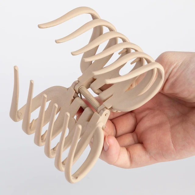 Alt view image 7 of 7 - 4 Pcs Octopus Claw Clips Octopus Hair Claw Clips for Women 3.8" Large Hair Claw Clip for Women Strong Grip Non-slip Jaw Clip for Thick,natural color