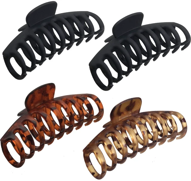 Main image of 4.3" Large Hair Claw Clips for Women Long Thick Hair (4 Packs) | Matte Leopard Hair Clips,Non-Slip Strong Hold Ponytail Barrettes,Jumbo Cute Hair Accessories,for Girls Thick Thin Curly Hair
