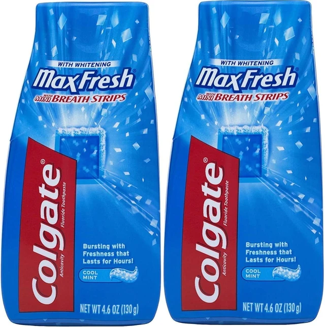 Main image of Max Fresh Liquid Toothpaste with Mini Breath Strips, Cool Mint, 4.6 oz (Packaging May Vary) (Pack of 2)