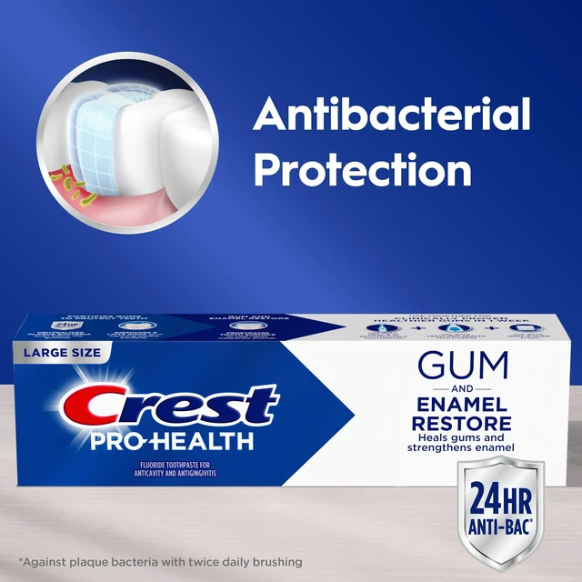 Alt view image 3 of 7 - Pro-Health Gum & Enamel Restore Toothpaste 4.8 oz Anticavity, Antibacterial Flouride Toothpaste, Clinically Proven, Gum, Sensitivity, and Enamel Protection