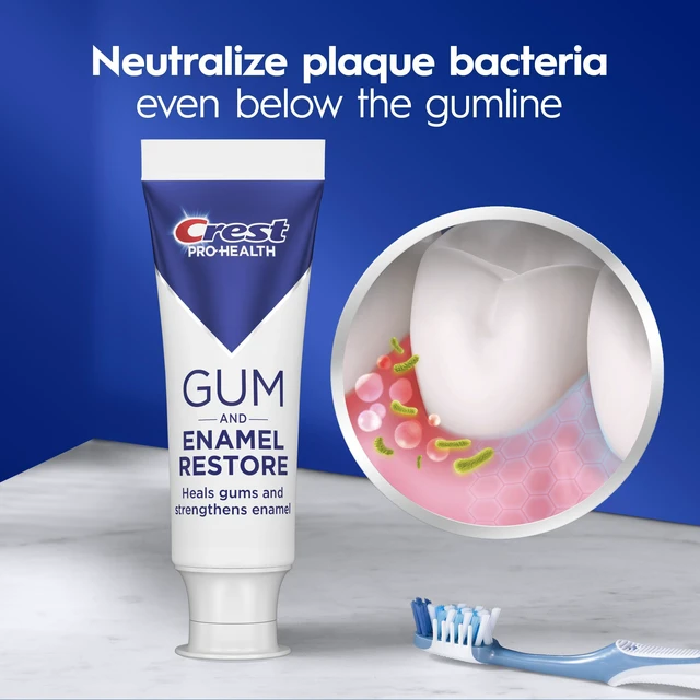 Alt view image 5 of 7 - Pro-Health Gum & Enamel Restore Toothpaste 4.8 oz Anticavity, Antibacterial Flouride Toothpaste, Clinically Proven, Gum, Sensitivity, and Enamel Protection