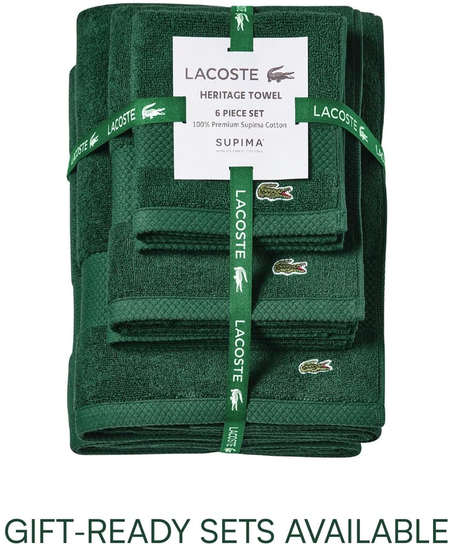 Alt view image 3 of 6 - Heritage 100% Supima Cotton Hand Towel 16" x 30", Croc Green | Highly Absorbent & Quick Drying, Premium Super Soft, Bathroom Essential, Gift for All Occasions, Machine Washable