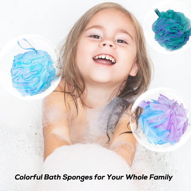Alt view image 4 of 7 - 10 Pcs Shower Loofahs,Bath Shower Loofah Sponge,Exfoliating Shower Pouf Balls for Women,Men,Body Wash Bathroom,Exfoliate with Beauty Bathing Accessories