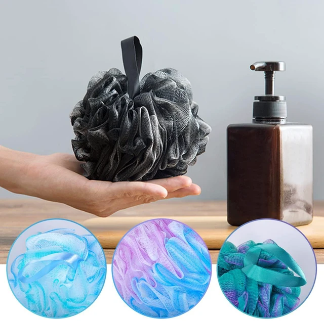 Alt view image 6 of 7 - 10 Pcs Shower Loofahs,Bath Shower Loofah Sponge,Exfoliating Shower Pouf Balls for Women,Men,Body Wash Bathroom,Exfoliate with Beauty Bathing Accessories