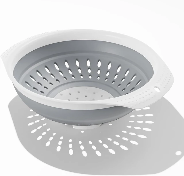 Main image of 5 Quart Premium Collapsible Colander with Reinforced Handles | BPA-Free Silicone Folding Strainer, Space-Saving Modern Kitchen Drainer for Pasta, Produce & Everyday Cooking