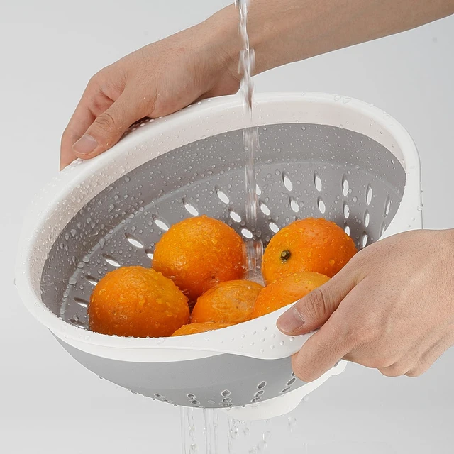 Alt view image 5 of 7 - 5 Quart Premium Collapsible Colander with Reinforced Handles | BPA-Free Silicone Folding Strainer, Space-Saving Modern Kitchen Drainer for Pasta, Produce & Everyday Cooking