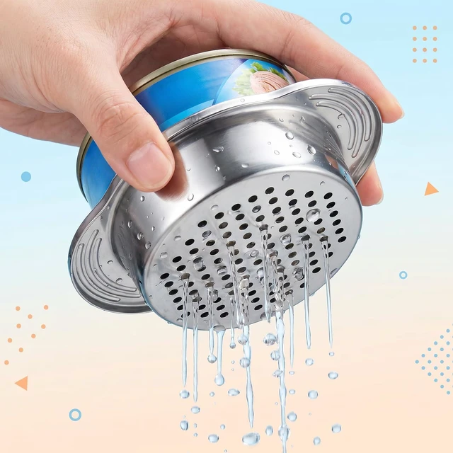 Alt view image 3 of 7 - 1Pcs Stainless Steel Tuna Can Strainer - Food Grade Canning Colander For Regular And Wide-Neck Cans - Oil Drain Press For Tuna Beans Vegetables