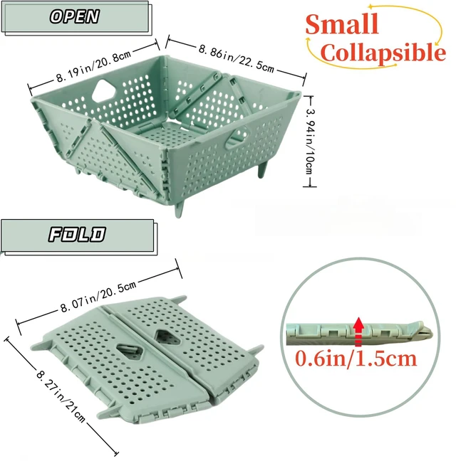Alt view image 2 of 6 - Small Collapsible Kitchen Colander and Strainer (1pcs) | Foldable Space-Saving