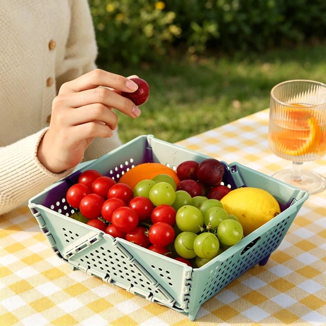 Alt view image 3 of 6 - Small Collapsible Kitchen Colander and Strainer (1pcs) | Foldable Space-Saving
