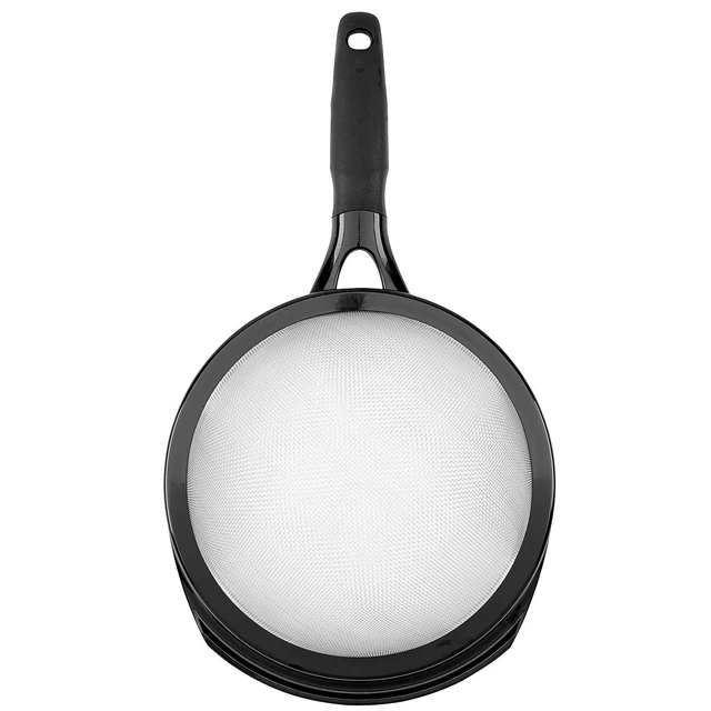 Alt view image 2 of 5 - Touch 8" Stainless Steel Wire Mesh Strainer with Non-slip Grip Handle