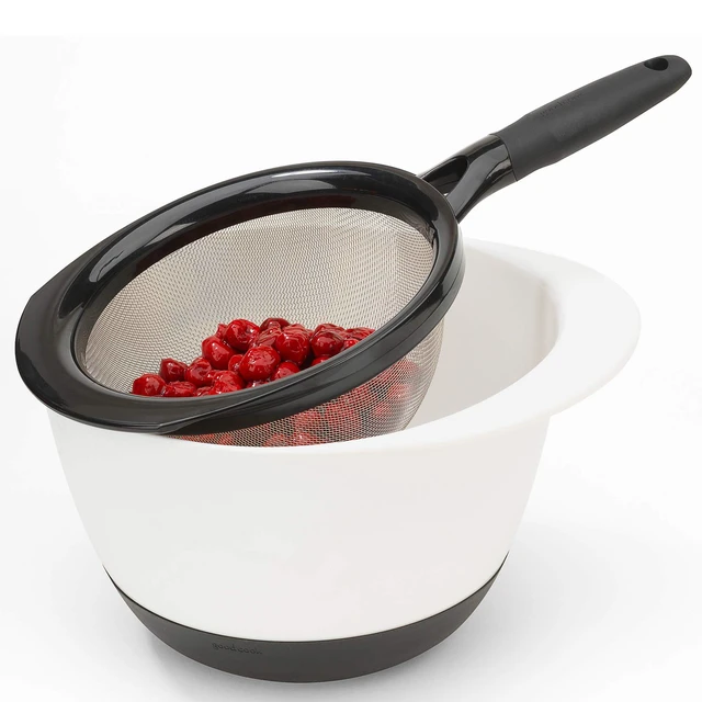 Alt view image 5 of 5 - Touch 8" Stainless Steel Wire Mesh Strainer with Non-slip Grip Handle