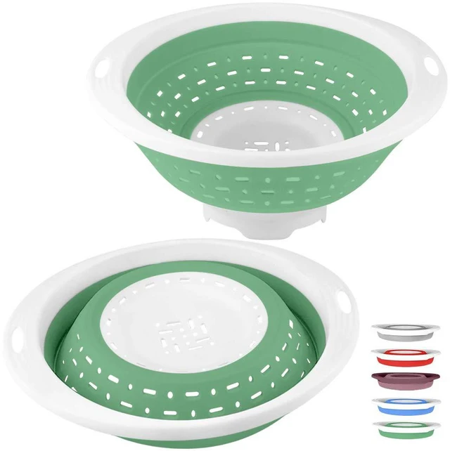 Main image of Collapsible Colander and Strainer, 5 Quart(1.25 gal) BPA Free & Dishwasher-safe Silicone Foldable Strainer, Heavey Duty Kitchen Drainer Basket for Pasta, Veggies and Fruits