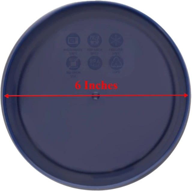 Alt view image 2 of 5 - 7201-PC (4-Cup) Blue Food Storage Lid (4-Pack) - Made in USA | BPA-Free Plastic | Replacement Cover | Food Prep | Meal Prep | Freezer Storage | Refrigerator Storage | Dishwasher Safe