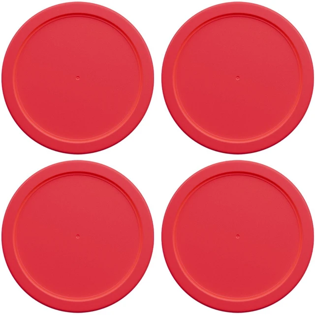 Main image of Replacement Lids for Pyrex 4-Cup Glass Food Storage Container Bowls, 6-Inch Plastic Round Lids Covers fits Pyrex 7201-PC, Airtight & Leakproof (4-Pack, Red)