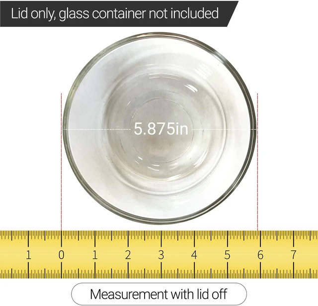 Alt view image 3 of 3 - Replacement Lids fits Pyrex 4-Cup Glass Food Storage Container Bowls, 6-Inch Plastic Round Lids Covers for Pyrex 7201-PC, Airtight & Leakproof (10-Pack, Blue)