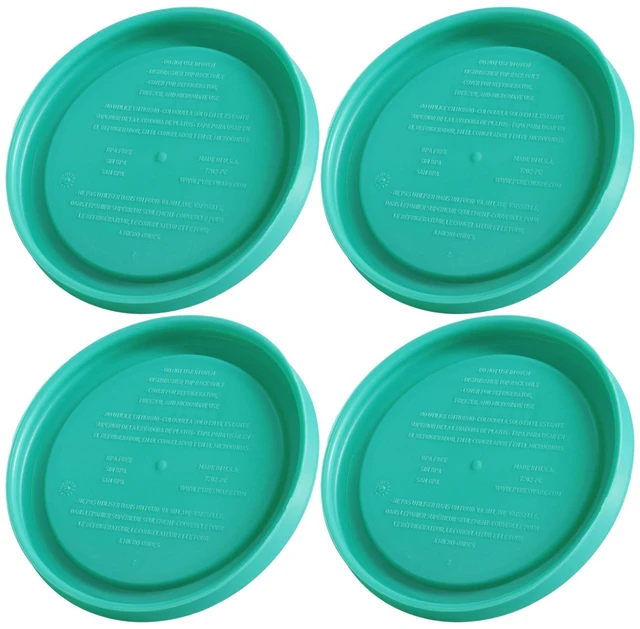 Alt view image 2 of 4 - 7202-PC (1-Cup) Green Food Storage Lid (4-Pack) - Made in USA | BPA-Free Plastic | Spill-Reducing Closure | Lightweight Construction | Kitchen Organization
