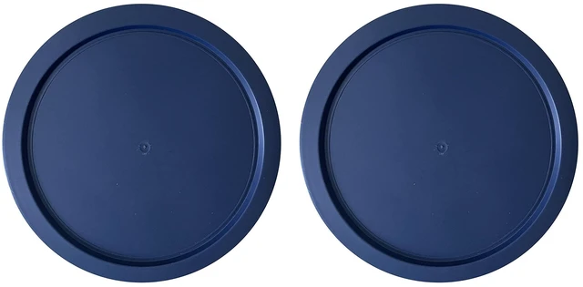 Main image of Replacement Lids for Pyrex 4-Cup Glass Food Storage Container Bowls, 6-Inch Plastic Round Lids Covers fits Pyrex 7201-PC, Airtight & Leakproof (2-Pack, Blue)