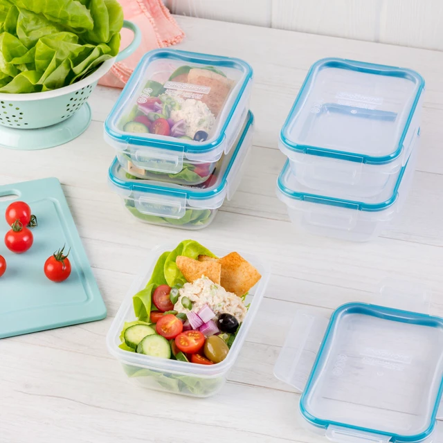 Alt view image 4 of 4 - Plastic Total Solution (5-Pack, 3-Cup) Food Storage Containers Set | Plastic meal prep containers with plastic BPA-free lids with 4 locking tabs, microwave, dishwasher, & freezer safe
