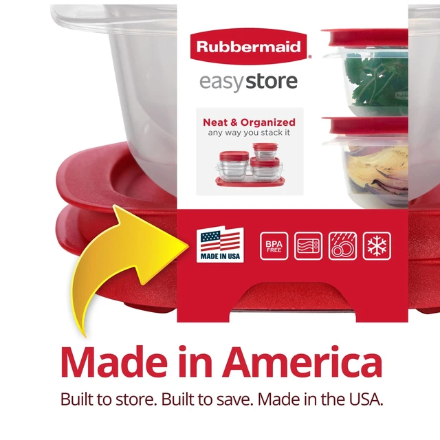 Alt view image 4 of 6 - 7.81- and 14.66-Cup EasyStore Square Containers, 2 Pack, Food Storage Containers, Food Storage Containers with Lids