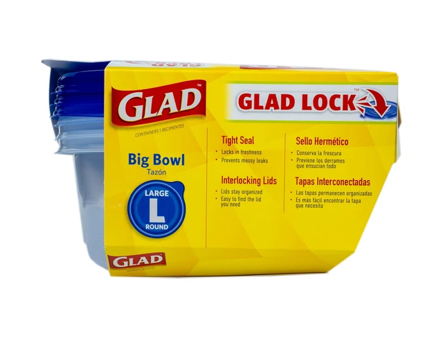 Alt view image 6 of 6 - GladWare Big Bowl Food Storage Containers, Large Round, 48 Oz, 3 Count | Tight seal for soups, salads, and meal prep in a large round format, dishwasher safe