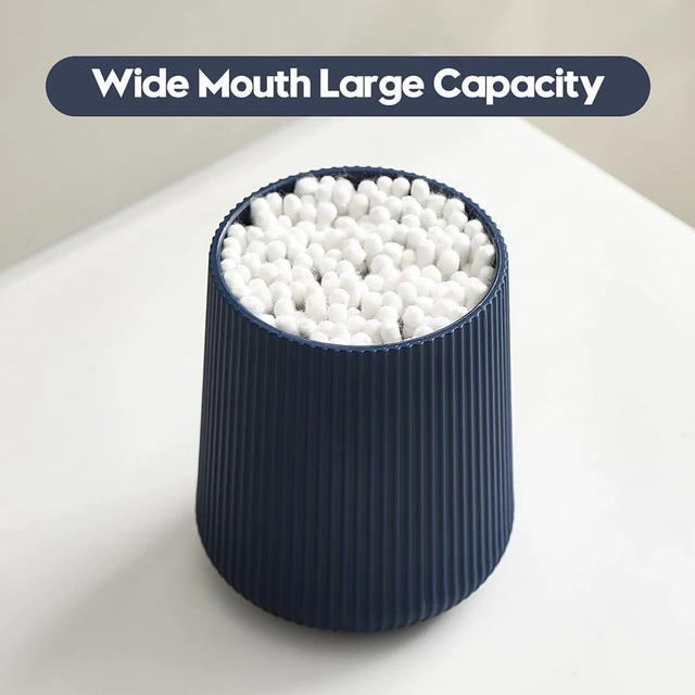 Alt view image 2 of 6 - Navy Blue Striped Toothbrush Holder | for Electric Toothbrushes Bathroom Organizer Cup for Toothpaste Kids & Adults