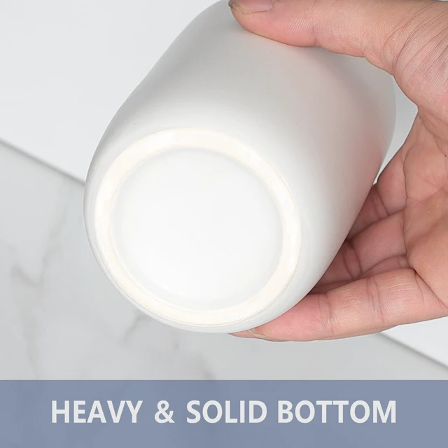 Alt view image 5 of 7 - Toothbrush Holders for Bathrooms - 1 Cups Ceramic Toothbrush Toothpaste Holders, White Bathroom Tumbler Cups Reusable Toothbrush Mouthwash Cup, Bathroom Counter Organizer.