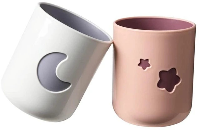 Main image of Moon&Stars Couple Toothbrush Cup 2Pcs,13.5ozTwo-Color Thickened Drinking Mug,Exquisite Toothbrush Holder (Moon&Stars)