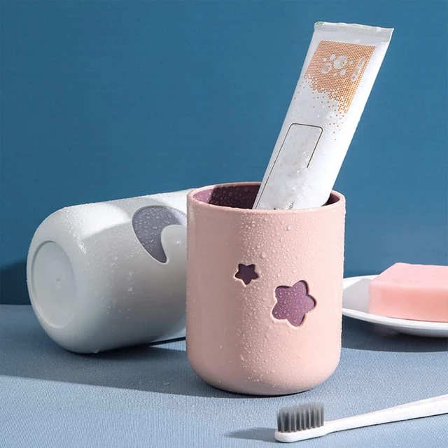 Alt view image 4 of 7 - Moon&Stars Couple Toothbrush Cup 2Pcs,13.5ozTwo-Color Thickened Drinking Mug,Exquisite Toothbrush Holder (Moon&Stars)