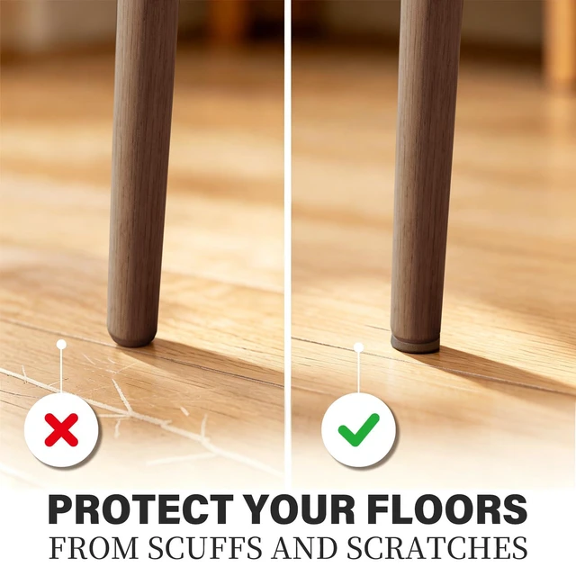 Alt view image 2 of 7 - Felt Furniture Pads 216 Pcs for Hardwood Floors Brown/Beige | Protect chairs, tables, and furniture legs from scratches. Easy stick, no tools, silent glide on all floors.