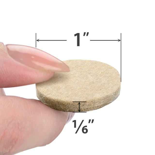 Alt view image 5 of 6 - Felt Furniture Pads - 48 PCS 1" - Premium Felt Pads (Beige) | Furniture Feet Wood Floors Protectors - Prevent Scratches, Annoying Noise & Protect Your Hard Surfaces!