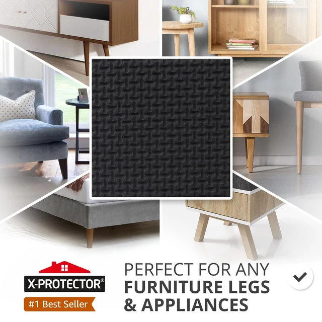 Alt view image 2 of 6 - Non Slip Furniture Pads 12 Premium Furniture Grippers 3"! | Best Self Adhesive Rubber Feet Furniture Feet Ideal Non Skid Furniture Pad Floor Protectors Keep Furniture in Place!