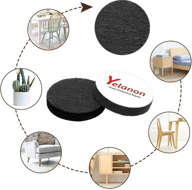 Alt view image 2 of 7 - Felt Furniture Pads for Hardwood Floors - Felt Pads for Chair Legs 182 pcs Floor Protectors for Furniture Feet Wood, Protect Your Hardwood & Laminate Flooring!Prevent Scratches, Annoying Noise