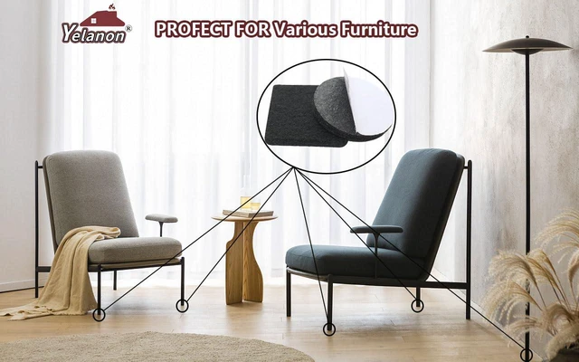 Alt view image 6 of 7 - Felt Furniture Pads for Hardwood Floors - Felt Pads for Chair Legs 182 pcs Floor Protectors for Furniture Feet Wood, Protect Your Hardwood & Laminate Flooring!Prevent Scratches, Annoying Noise